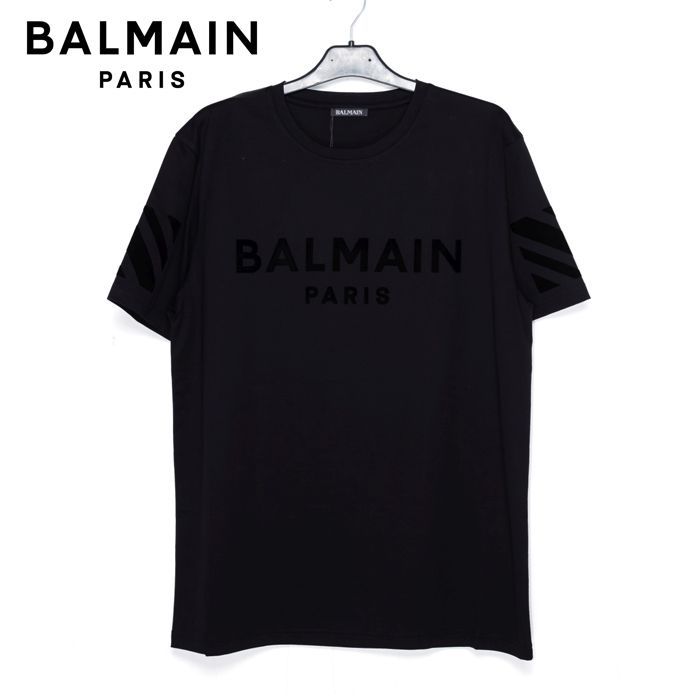 BALMAIN バルマン メンズ Tシャツ ブラック 黒 12916 半袖 ブランド ...