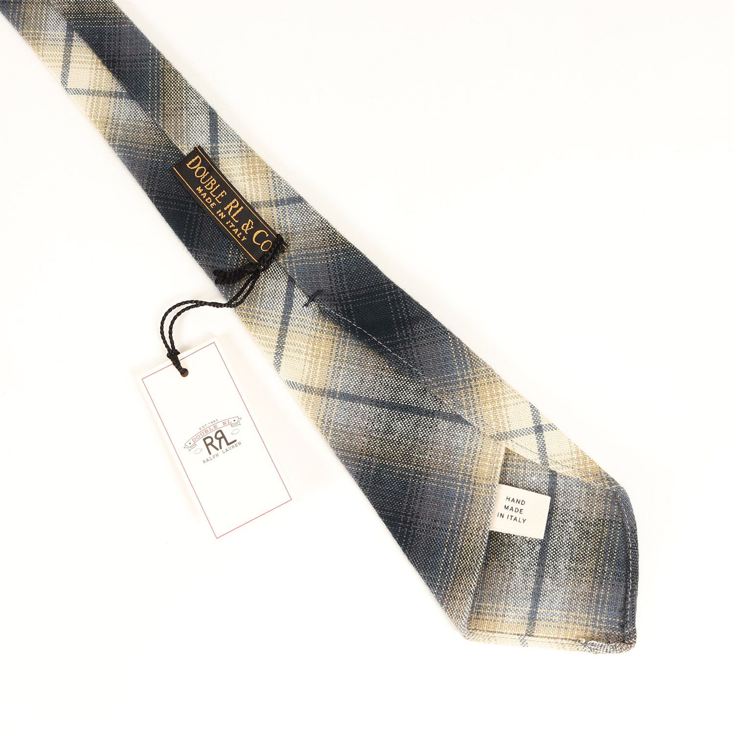 新品】RRL ダブルアールエル ネクタイ / オンブレチェック コットン