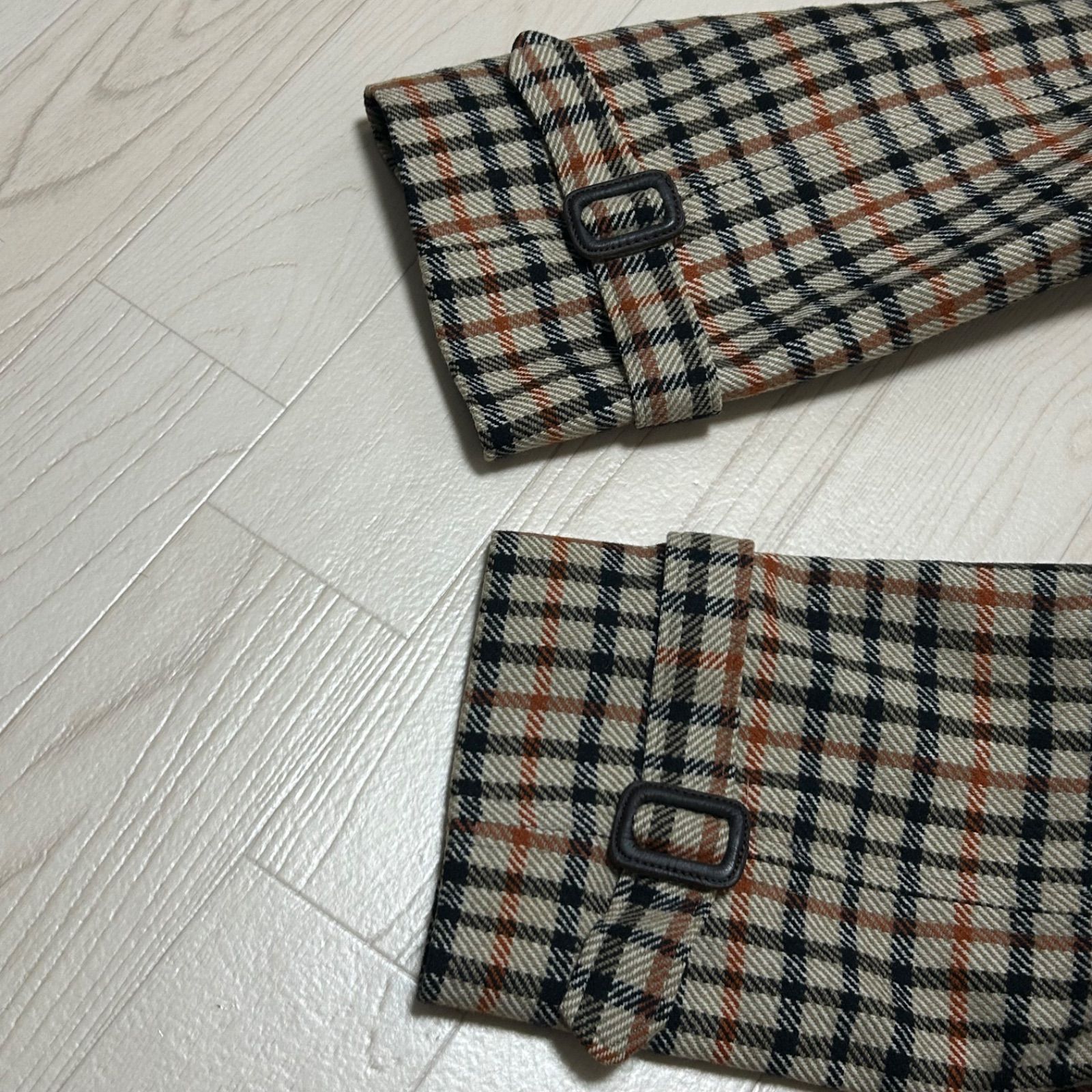 チェック柄 トレンチコート