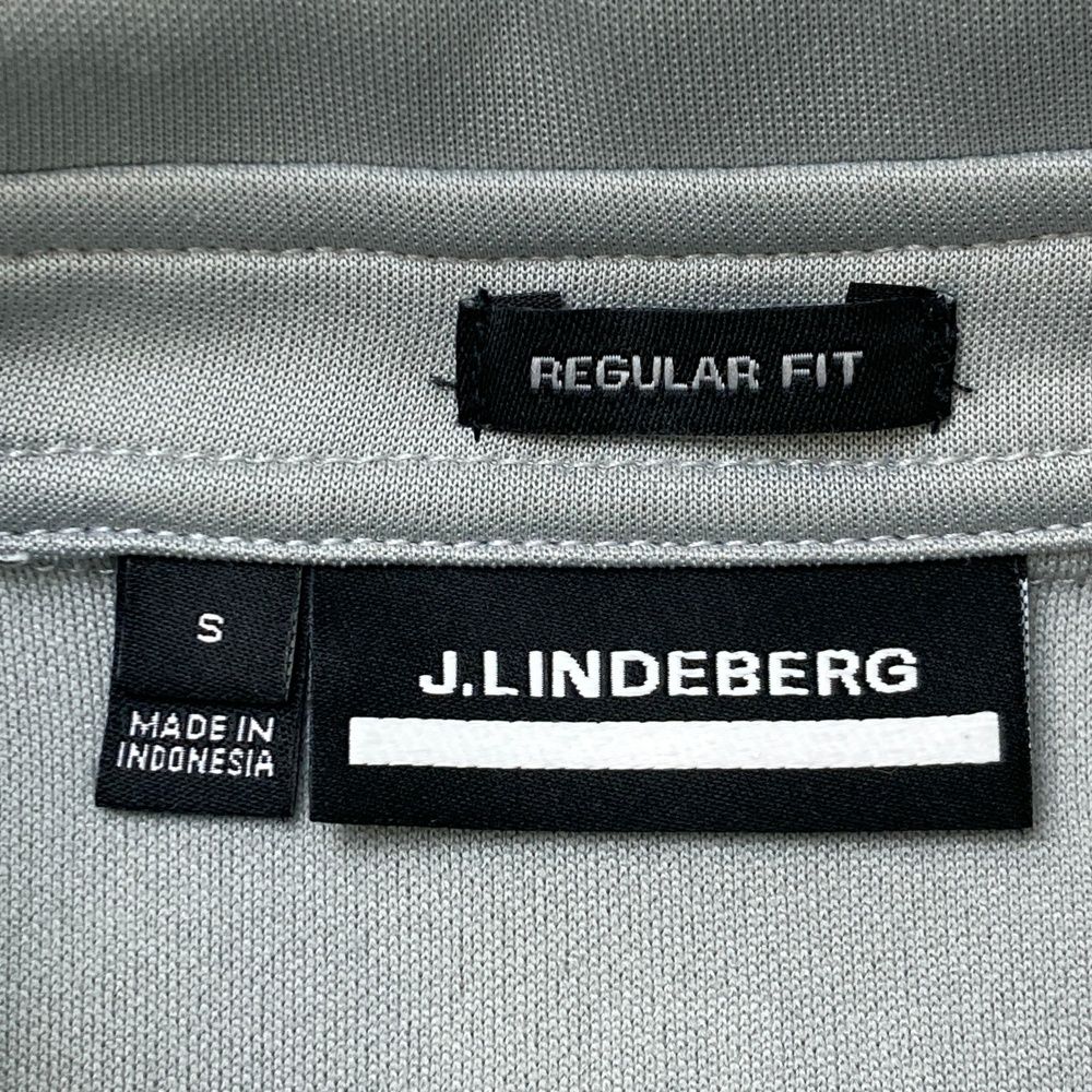 サイズ：S J.LINDEBERG ジェイリンドバーグ  半袖ポロシャツ 総柄 グレー系 [240101489029] ゴルフウェア メンズ ストスト サイズ：S J.LINDEBERG ジェイリンドバーグ 半袖ポロシャツ 総柄