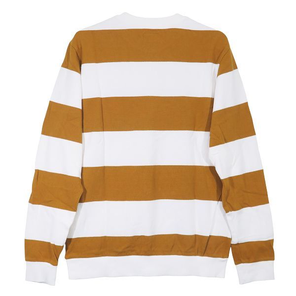 SUPREME シュプリーム 16SS STRIPED PIQUE CREWNECK ストライプ ピケ クルーネック ロングスリーブ Tシャツ ゴールド カットソー ロンT 長袖 ボーダー octk