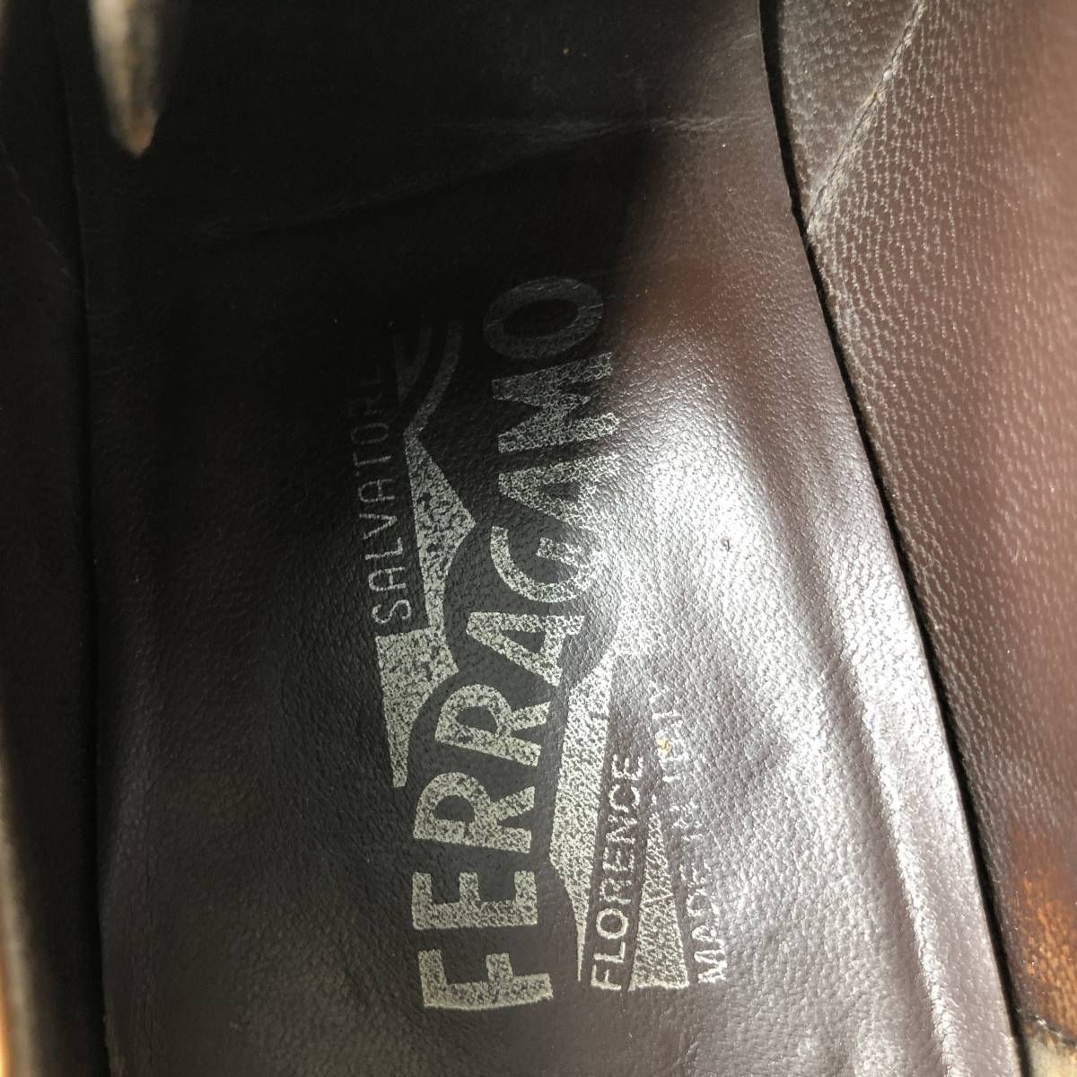 古着 フェラガモ Salvatore Ferragamo フルブローグ ウイングチップシューズ イタリア製 メンズ27.5cm相当|saa013835