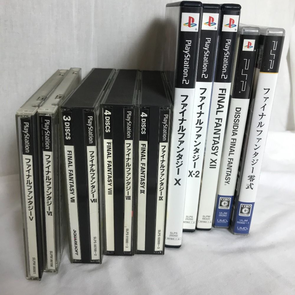 ☆ファイナルファンタジーセット [ FF 5,6,7,8,9,10,12,零式 ディシディア ] PSP PS1 PS2 Ⅴ Ⅵ Ⅶ Ⅷ Ⅸ X  X-2 Ⅺ Ⅻ 動作未確認 現状品 ばら売り返品交換不可【中古】 - メルカリ