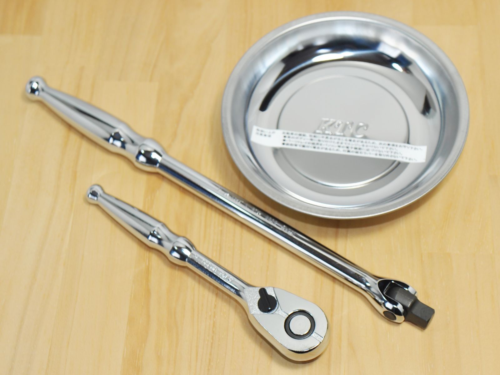 KTC 9.5sq 90ギア ラチェットハンドル BR390 スピンナ トレイ