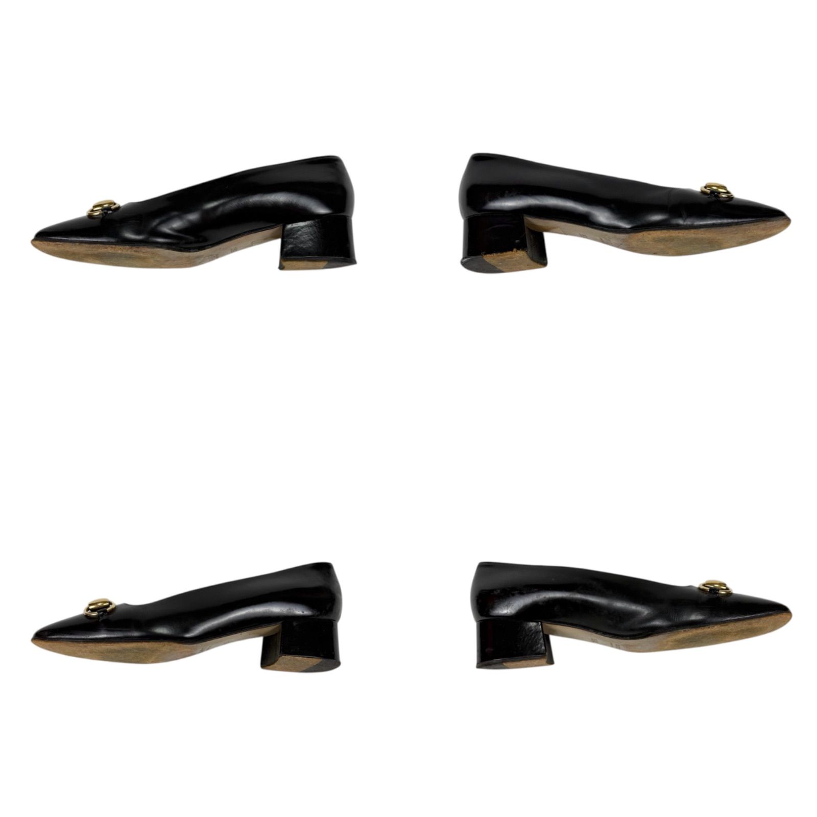 GUCCI グッチ　36C ホースビットパンプス　黒 グッチ GUCCI ホースビット パンプス レザー ブラック 黒 36
