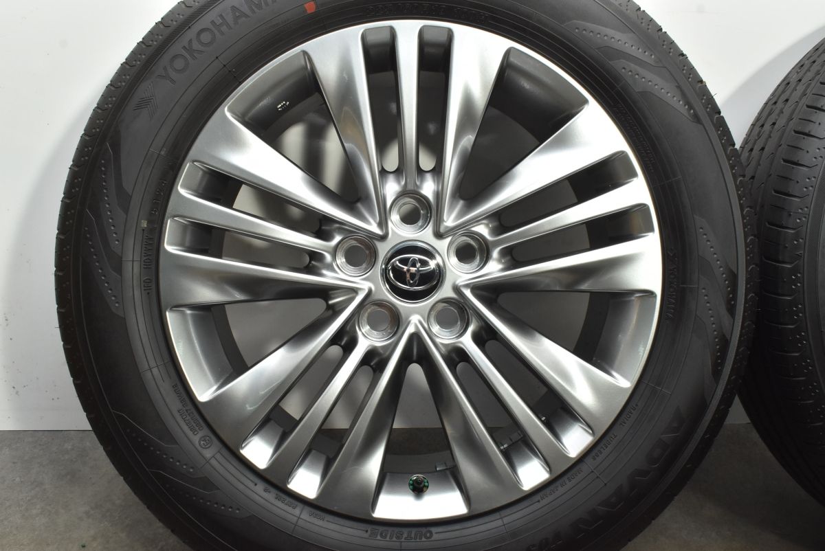 常連の バリ溝 トヨタ 40 アルファード Z 純正 18in 7J 40 PCD120 ヨコハマ アドバン V03 225 60R18 ヴェルファイア 製 ストレートな