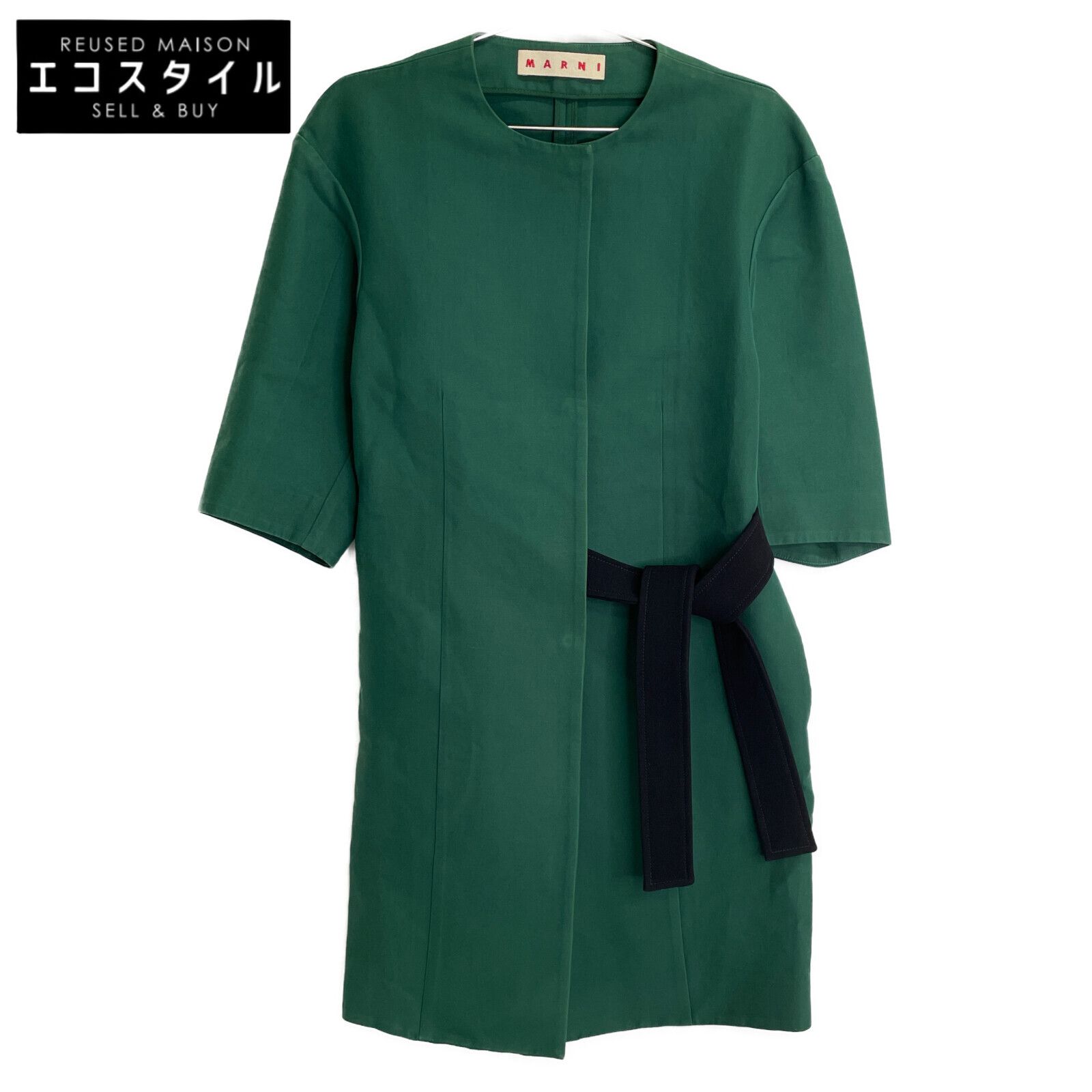 MARNI マルニ E16SPMAT36CQ0TC050 ｸﾞﾘｰﾝ ｺｯﾄﾝ ｺｰﾄ 38 - メルカリ