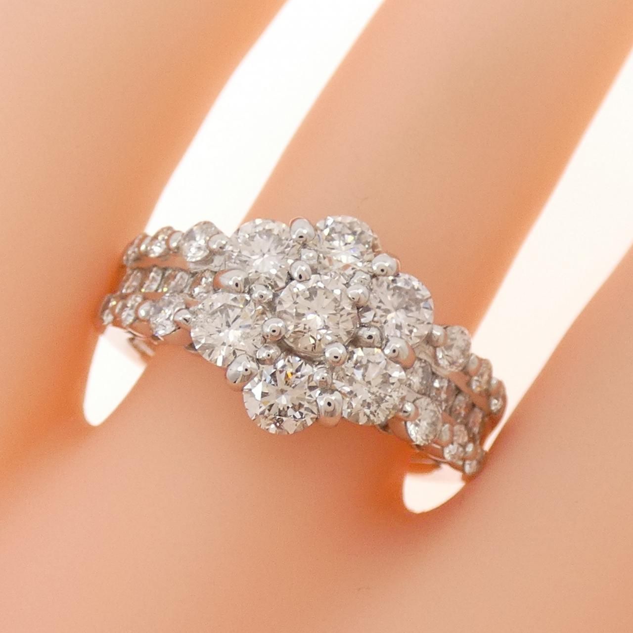 PT900 フラワー ダイヤモンド リング 1.85CT FORTGASGNV_COM_BR