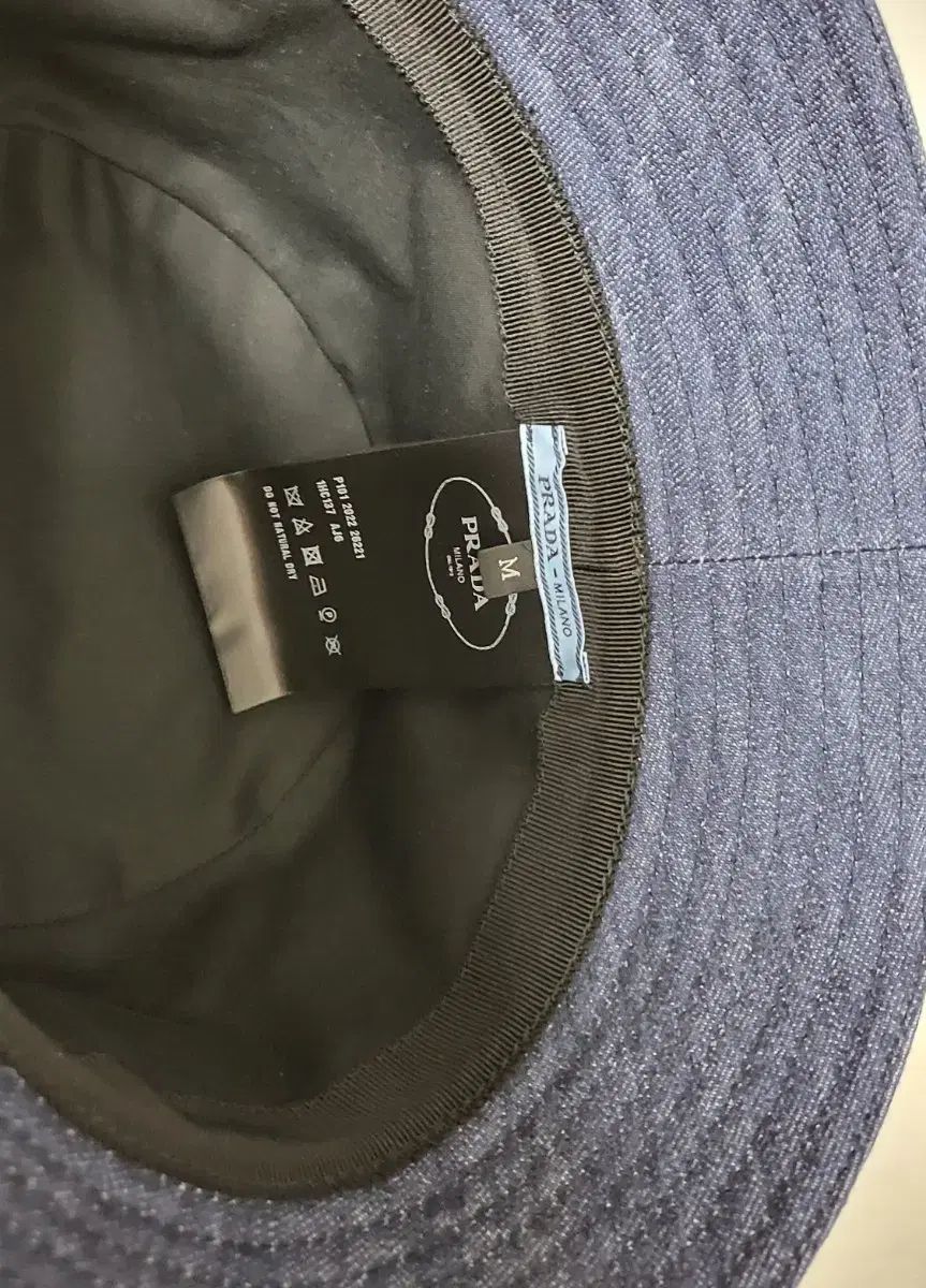 PRADA デニム バケットハット Light Blue Denim bucket hat | PRADA