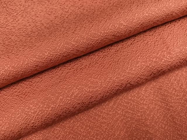 平和屋着物●上質な色無地 真赭色 正絹 AABC3365ph