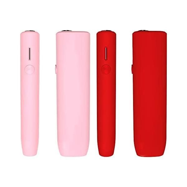 BOOFLYII ケース2本セット アイコスイルマワン ケース シリコーン製 加熱式たばこ用ケース IQOS ILUMA (ピンク+レッド)