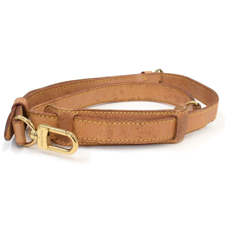 ルイヴィトン|ショルダーストラップ|バッグ用アクセサリー|ヌメ革|レザー|ベージュ|ゴールド金具|LOUIS VUITTON