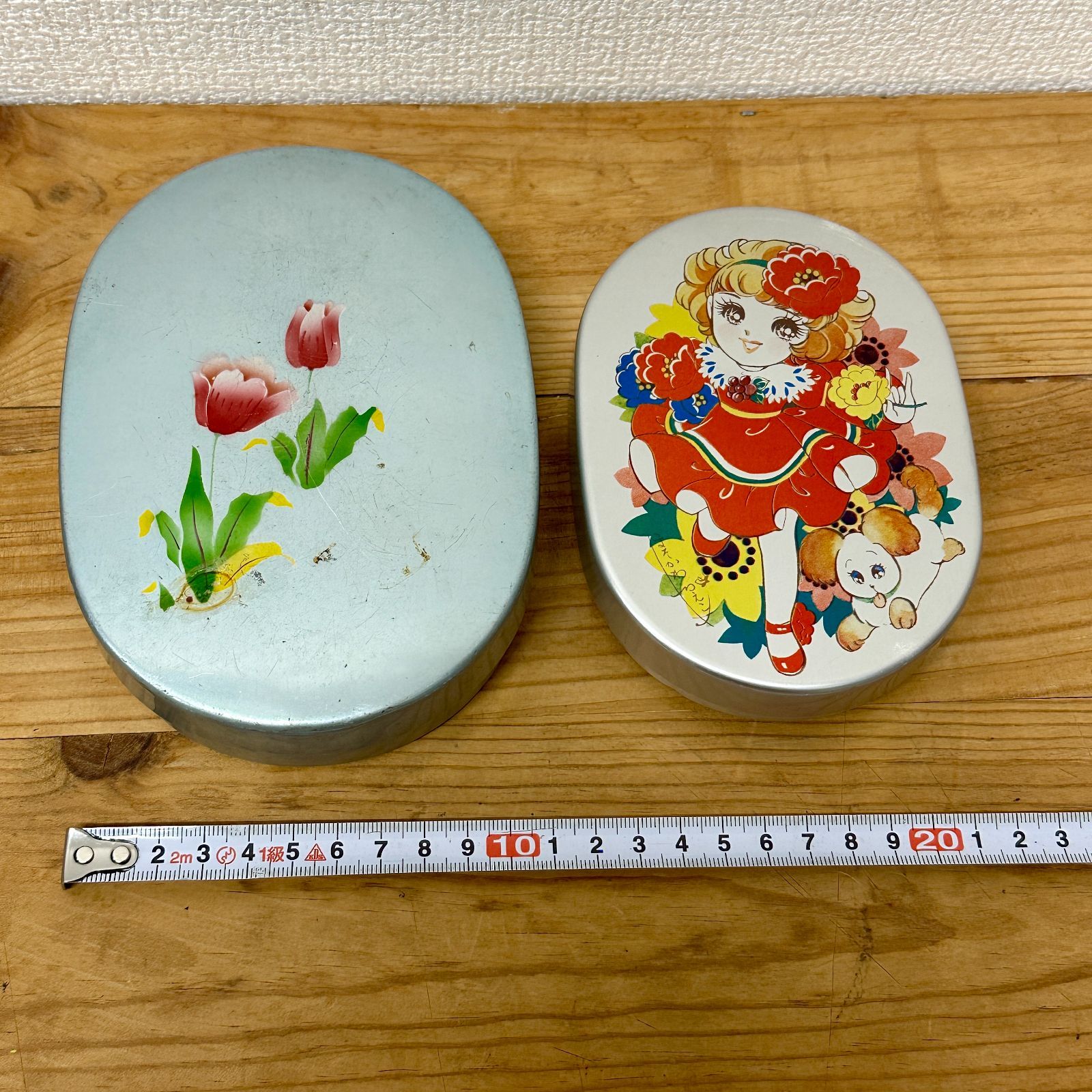 三和鶴印 細川智栄子 アルミ弁当箱 ブリキの弁当箱 2個セット 昭和