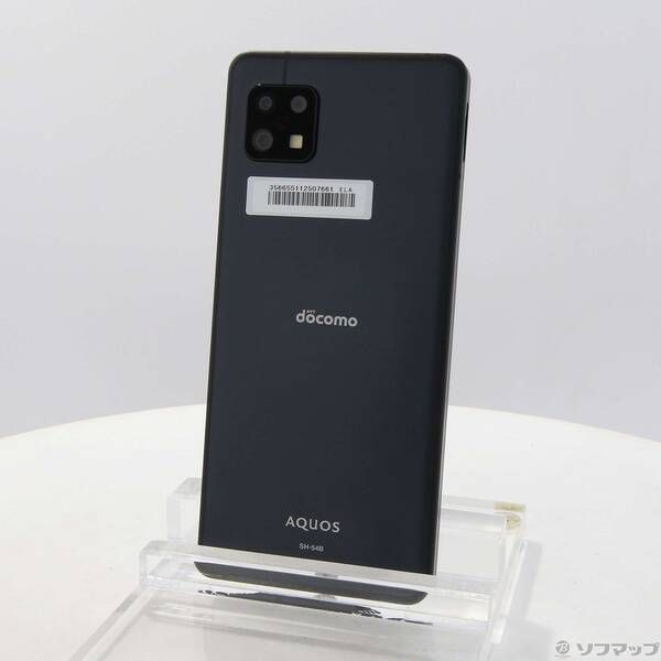 中古品〕 AQUOS sense6 64GB ブラック SH-54B docomo SIMフリー【377