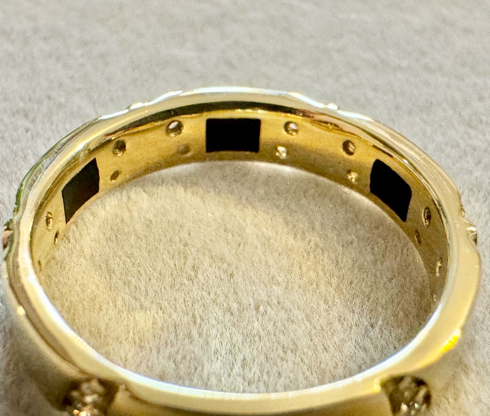 新品磨き済◇ギリオン◇12.5号*ダイヤモンド*K18*remax*健康リング