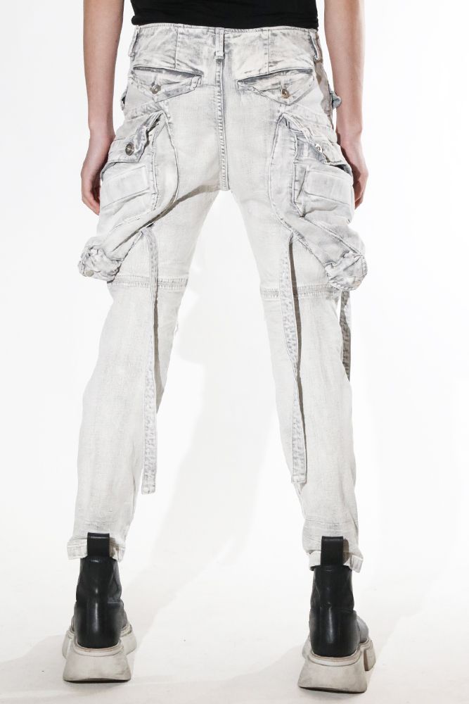 JULIUS DAMAGED CARGO DENIM ワークパンツ | shalva.org.il