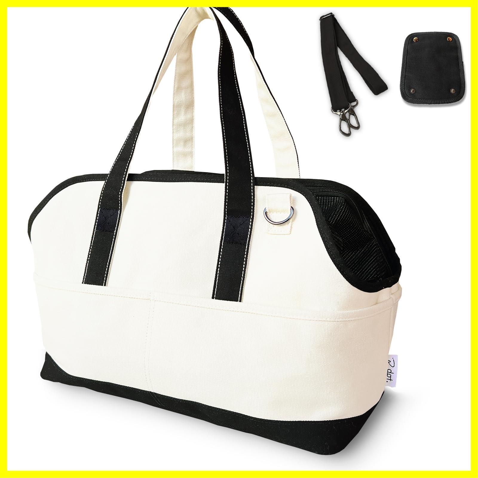 商品 x 20 W 30 H M 40 L 黒 × 生成り パピー 小動物 猫用 犬用 リップストップ 高耐久 キャリーケース バッグ 肩掛け cm キャンバス 顔出し ショルダー 帆布 小型犬 トートバッグ ペットキ