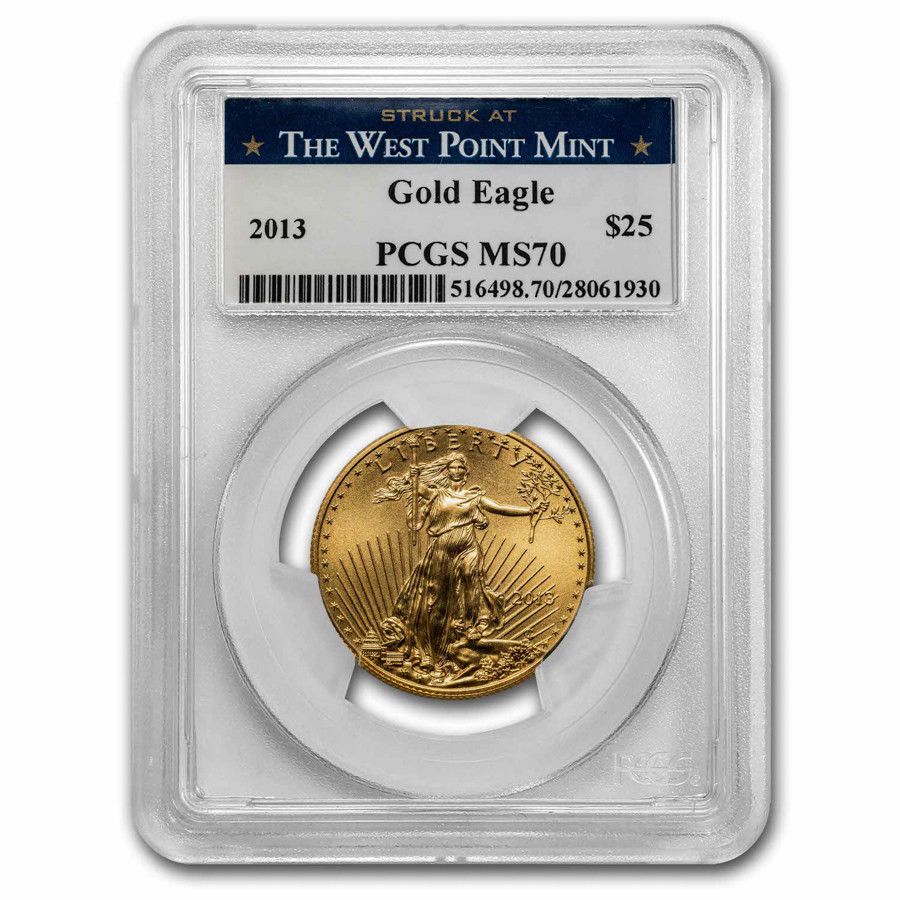 2013 1|2 oz American G Eagle MS-70 PCGS