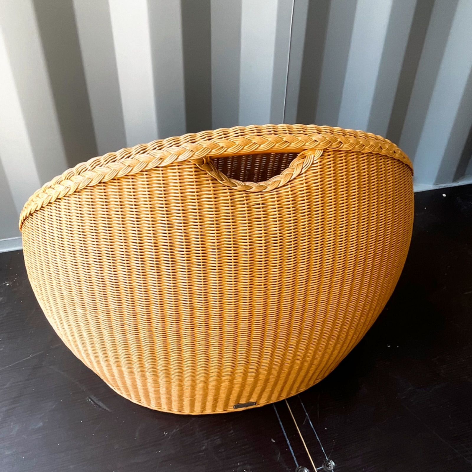 取付無料！ルームジャパン ダルマフロアチェア ナチュラルアジアンラタン座椅子４脚 取付無料！ルームジャパン ダルマフロアチェア ナチュラル