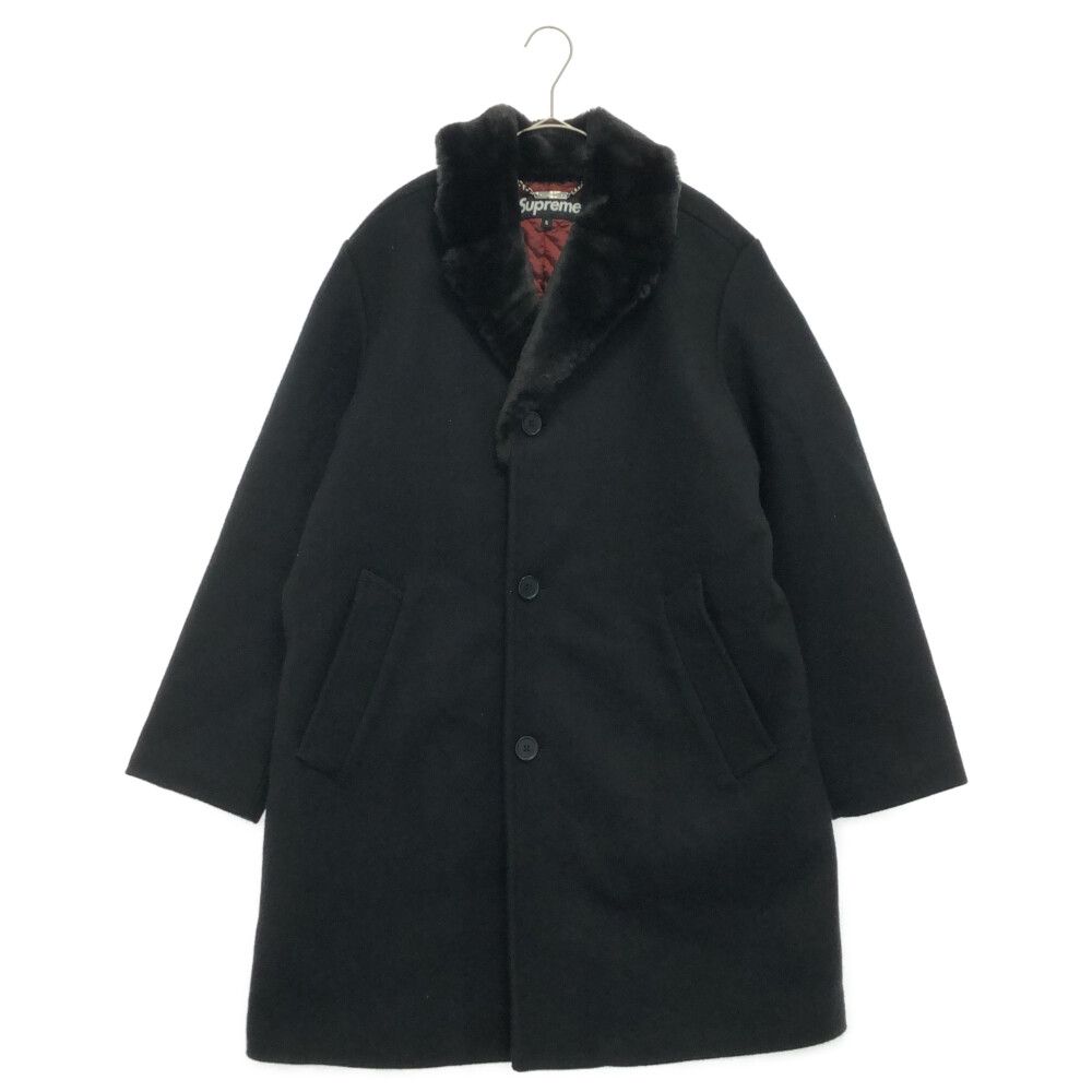 Supreme Fur Collar Tweed Coat 15AW（Supreme Fur Collar Tweed