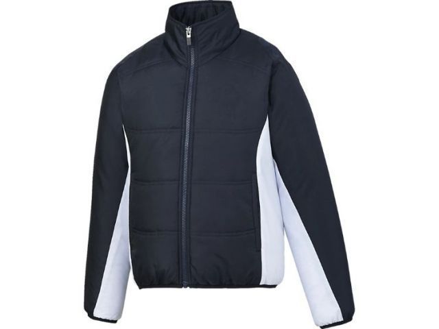asics アシックス GS.Jr.GROUND COAT ネイビーxホワイト 150 BAG10J 5001 | スポーツ 運動 衣類 衣料品 服 ウエア ウェア 野球 ベースボール アウター グラウンドコート 子供 子ども キッズ ジュニア ポケ