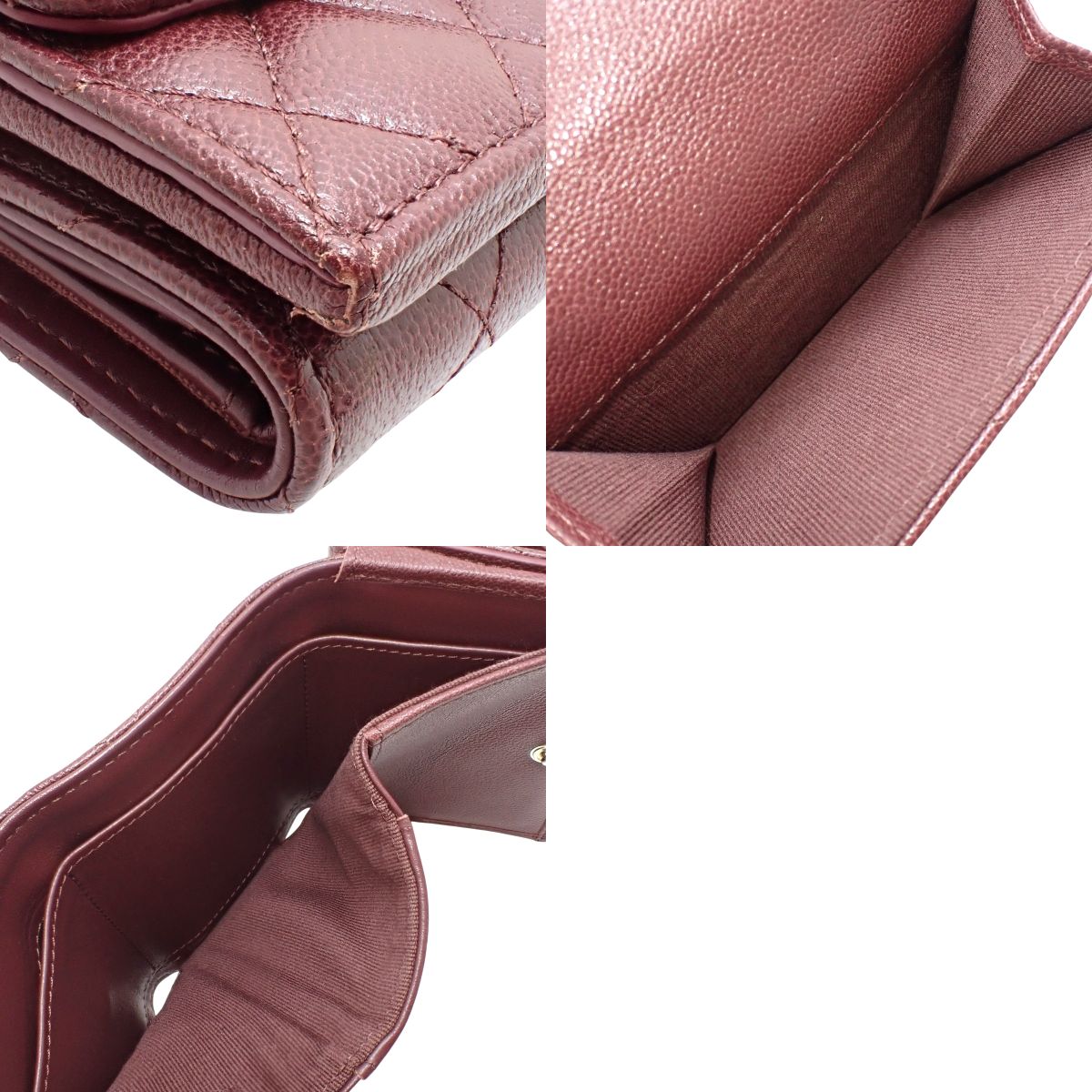 CHANEL(シャネル) マトラッセ ココマーク 三つ折り財布 コンパクト  