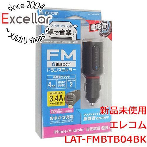 [bn:2] エレコム　FMトランスミッター　LAT-FMBTB04BK　ブラック