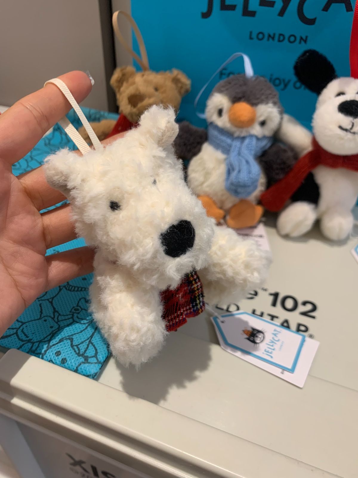 JELLYCATスカーフを着けた子犬スカーフペンダント とってもキュートな小さなバッグペンダント LEMON SHOPS