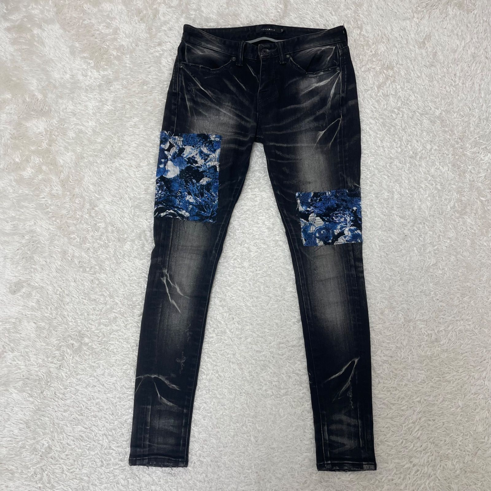 シヴァーライズ　花柄スキニーデニム 激レアデザイン☆CIVARIZE シヴァーライズ スキニー デニム