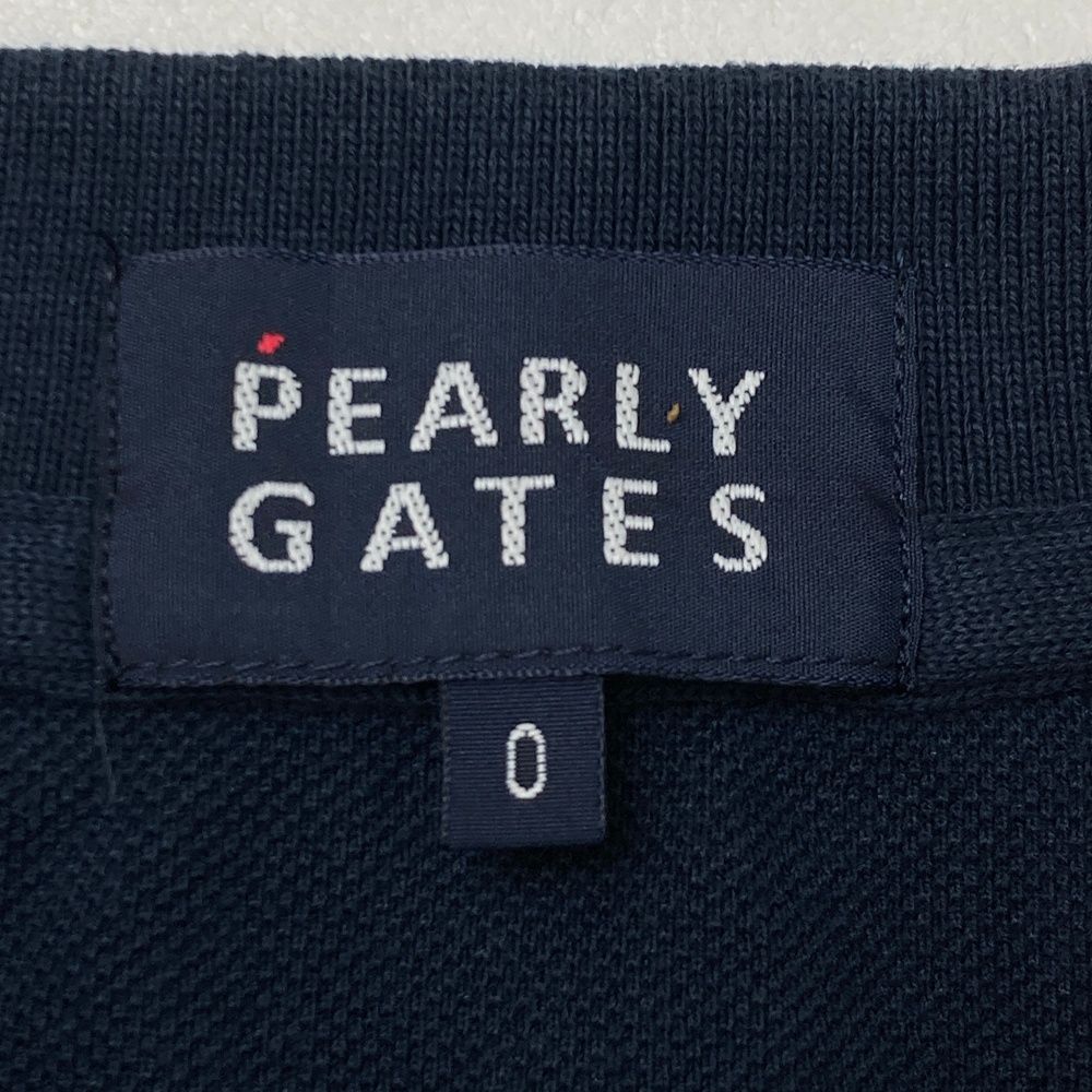 サイズ：0 PEARLY GATES パーリーゲイツ ノースリ―ブポロシャツ 刺繍