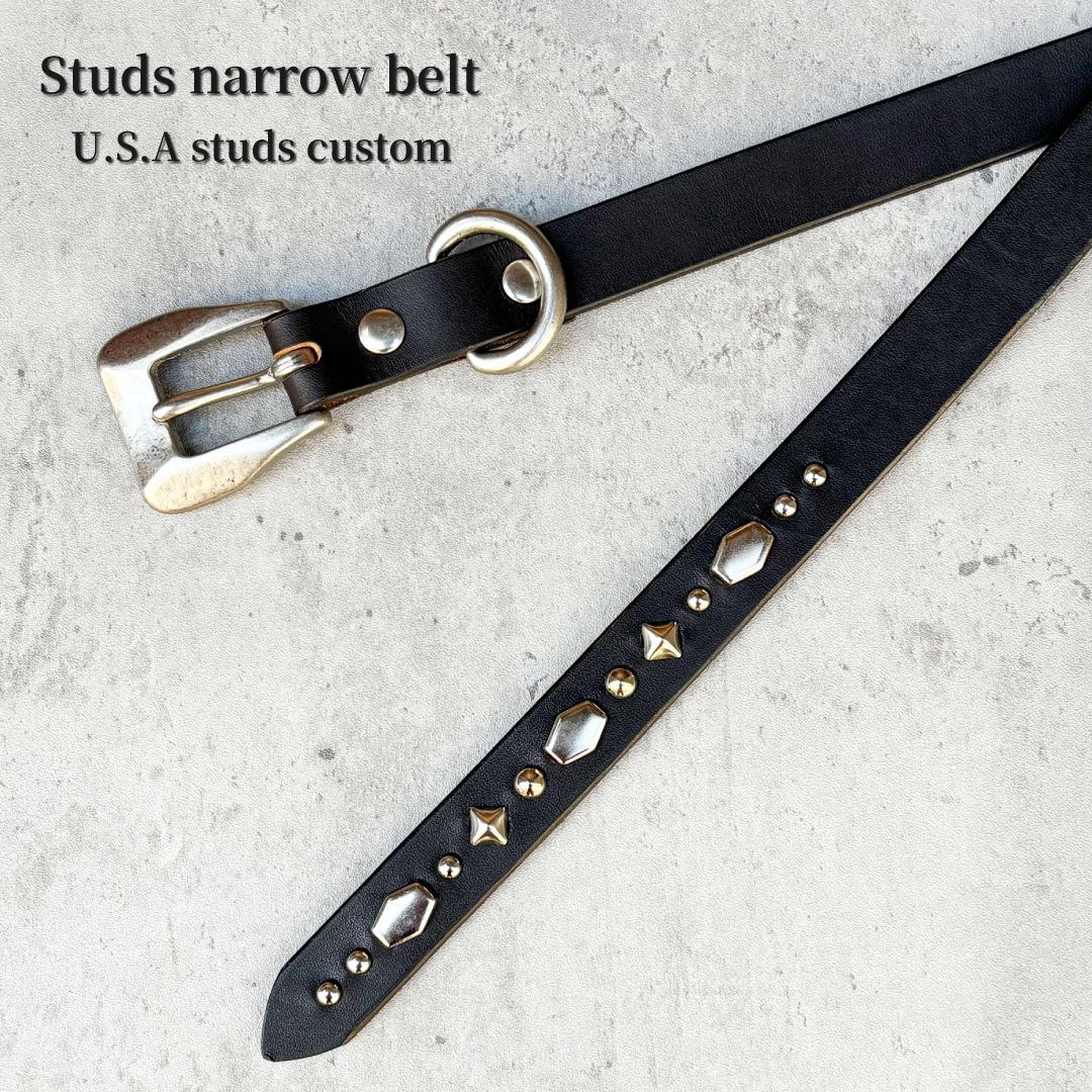 yao5　ナローベルト　スタッズベルト　24㎜　30㌅　Vintage yao5 ナローベルト スタッズベルト 24㎜ 30㌅ Vintage yao5