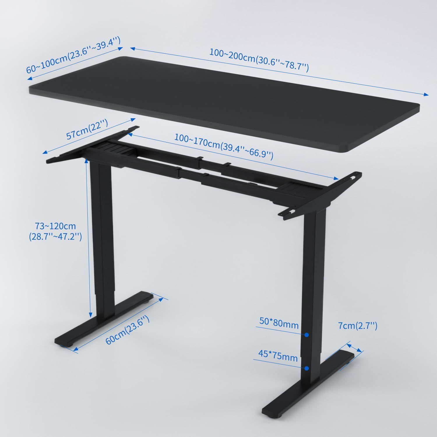 ERGOMAKER 電動昇降デスク 脚のみ 黒 在庫処分』人間工学デスク オフィスワークテーブル ゲーミングデスク