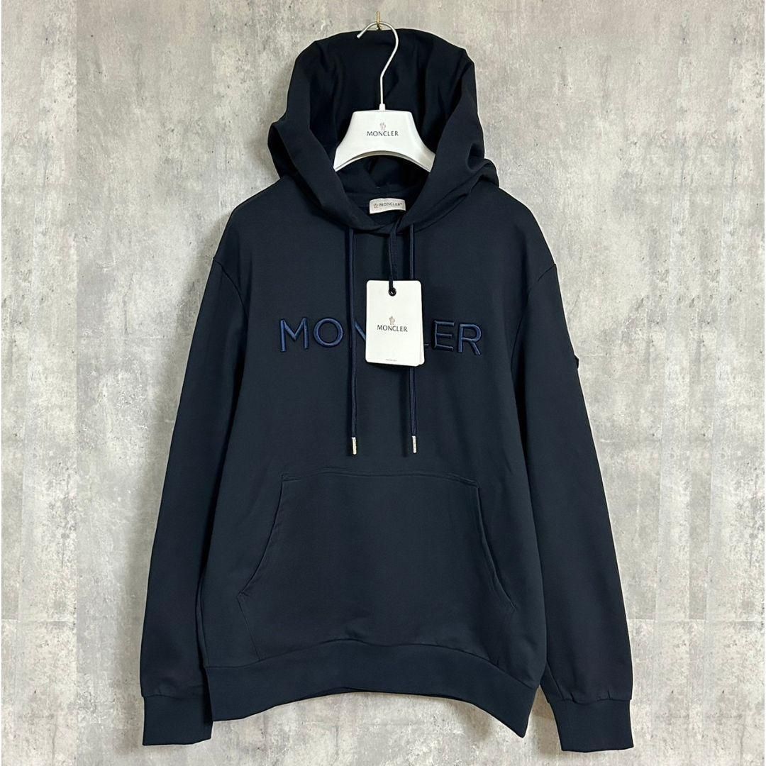 新品未使用タグ付き☆MONCLER ドローストリング パーカー L グレー色 ☆新品未使用タグ付き・本物保証☆MONCLER ドローストリング