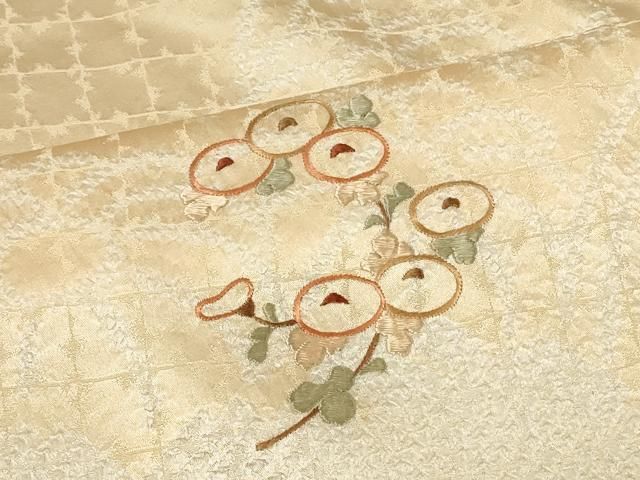 平和屋着物□訪問着 絞り 刺繍 道長雪輪花文 金彩 正絹 逸品 CAAQ1104ou