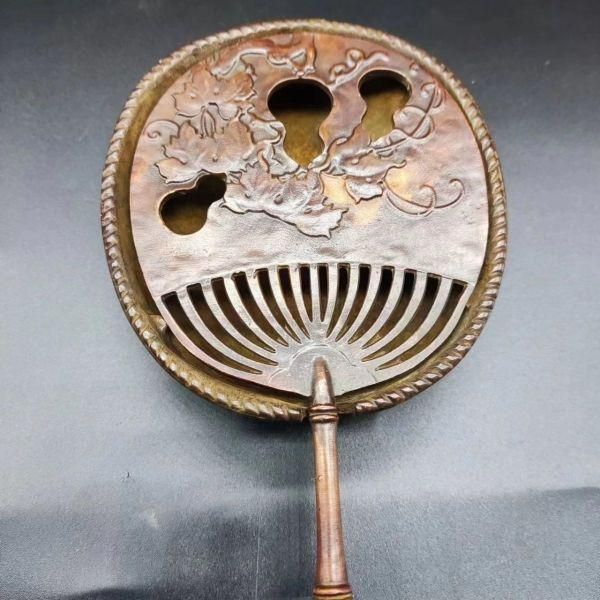 扇子香炉  茶道具  香道具  銅製品  工芸品  美術品  装飾品  置物 銅製 香炉 香道具 茶道具 装飾品 工芸品 置物