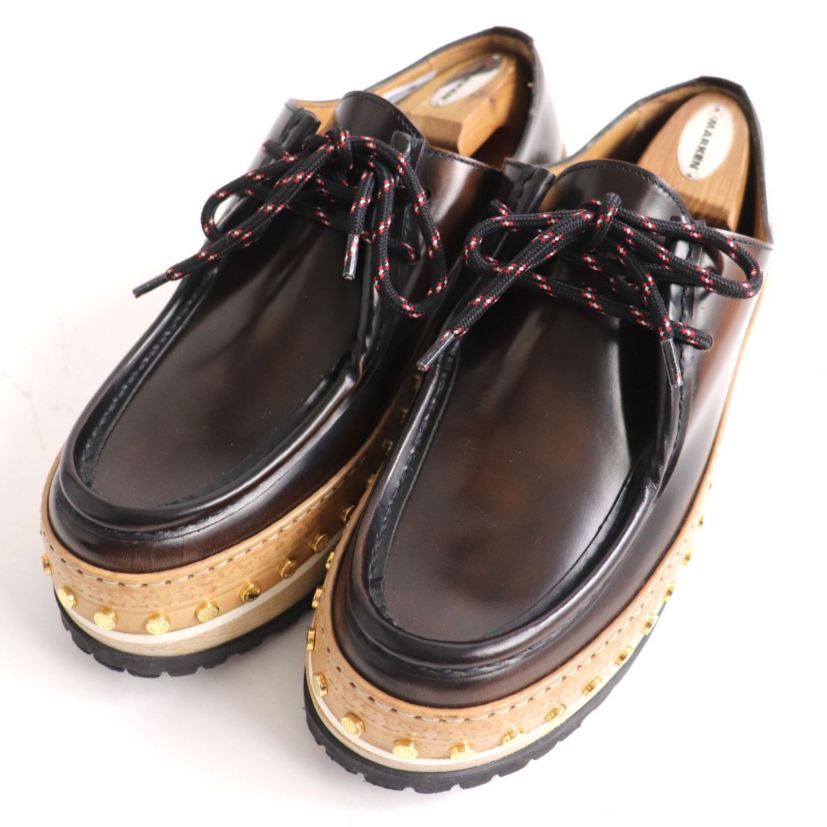 24AW 極美品】ルイヴィトン ルビーライン ダービー レザー LVロゴ 厚底