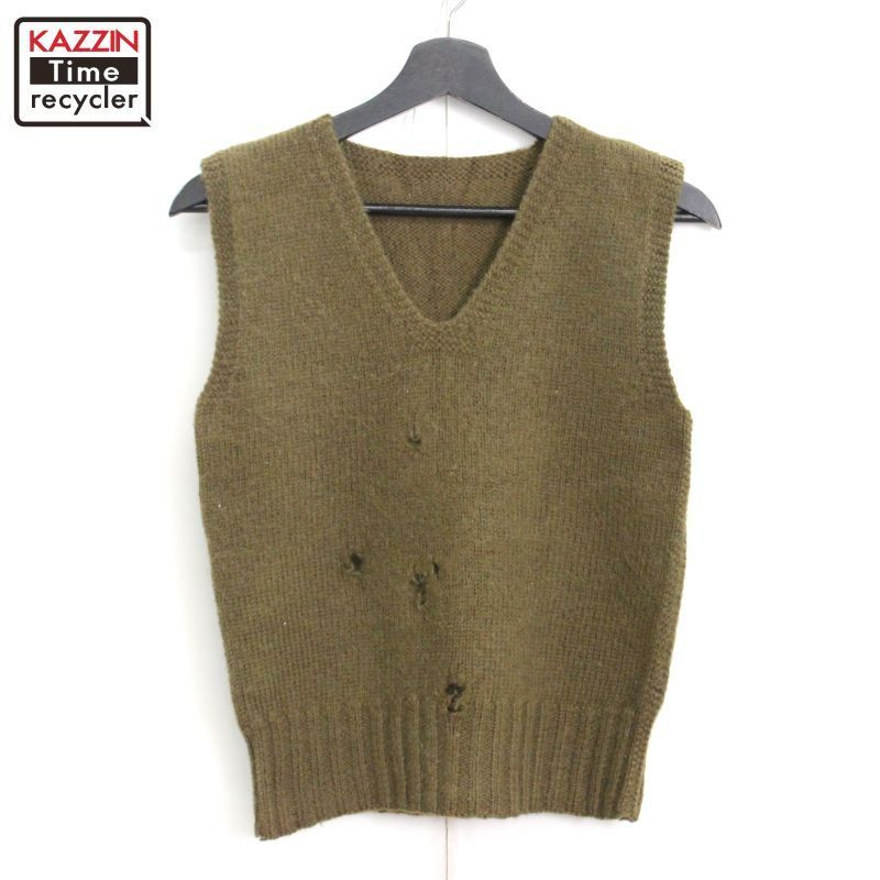 40s USA製 vintage U.S.ARMY アメリカンレッドクロス Vネック