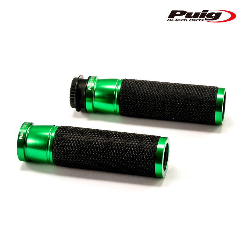 潜在可能性の高い Puig 3553V HI-TECH ASCENT GRIPS GREEN 123mm 汎用 プーチ アセント グリップ 100%品質保証!