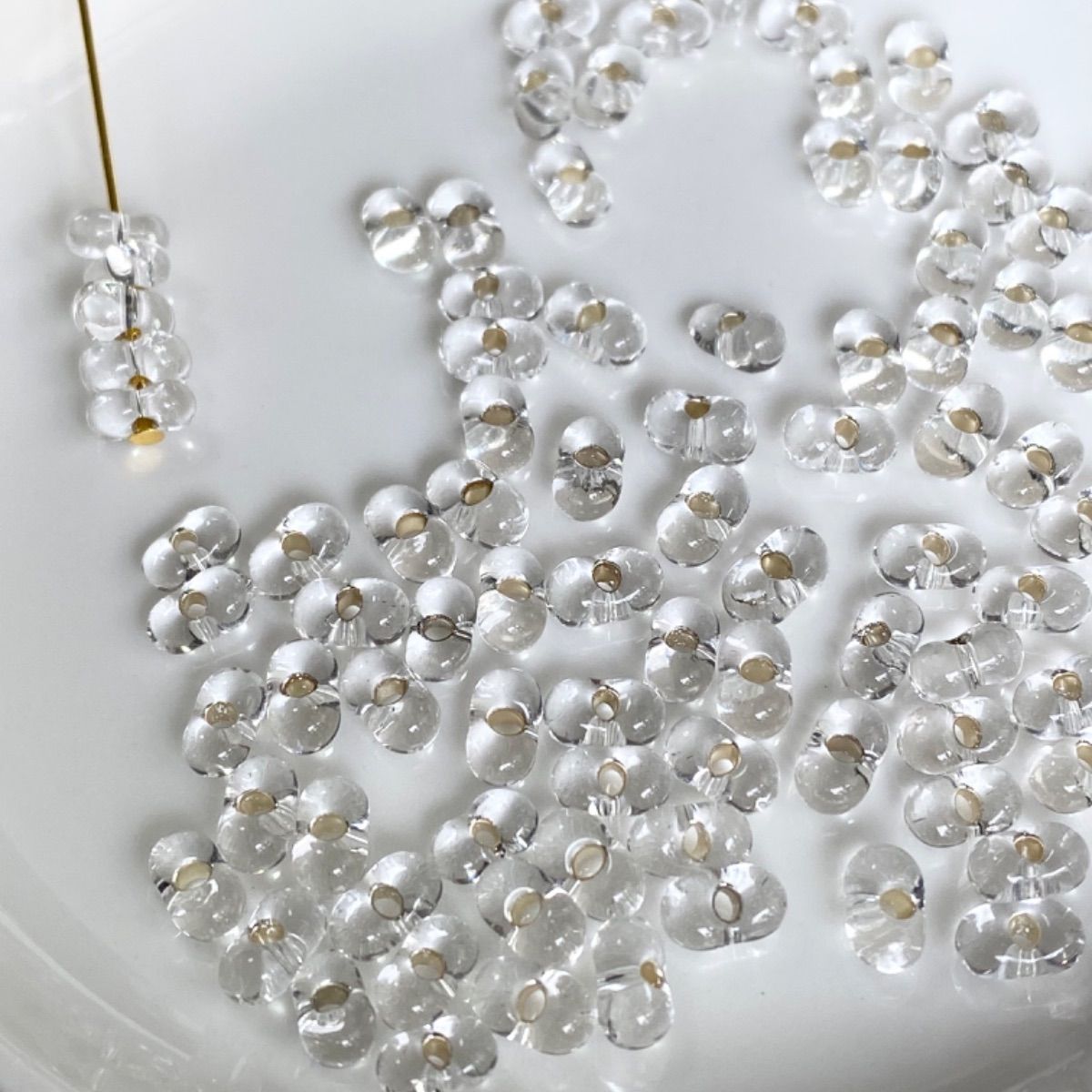 50g】大容量 シルバーライン チェコビーズ ファルファーレ