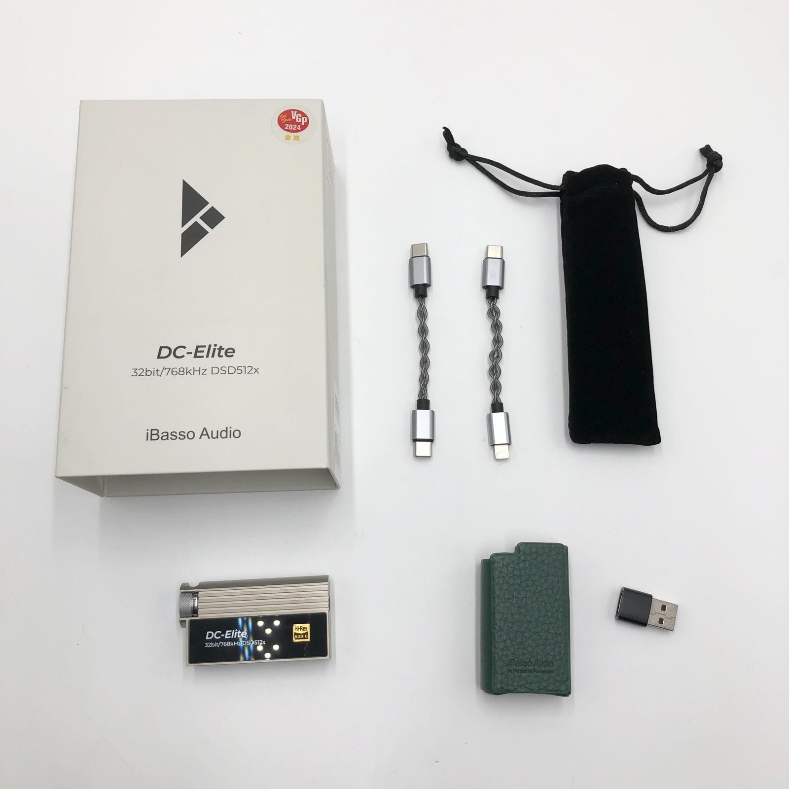 VGP2025金賞 iBasso Audio DC-Elite アイバッソ フラッグシップポータブルDAC|AMP 小型 アンプTypeC USBDAC ROHM社 BD34301EKV DACチップ 3.5mm 4.4mm SPDIF DSD512