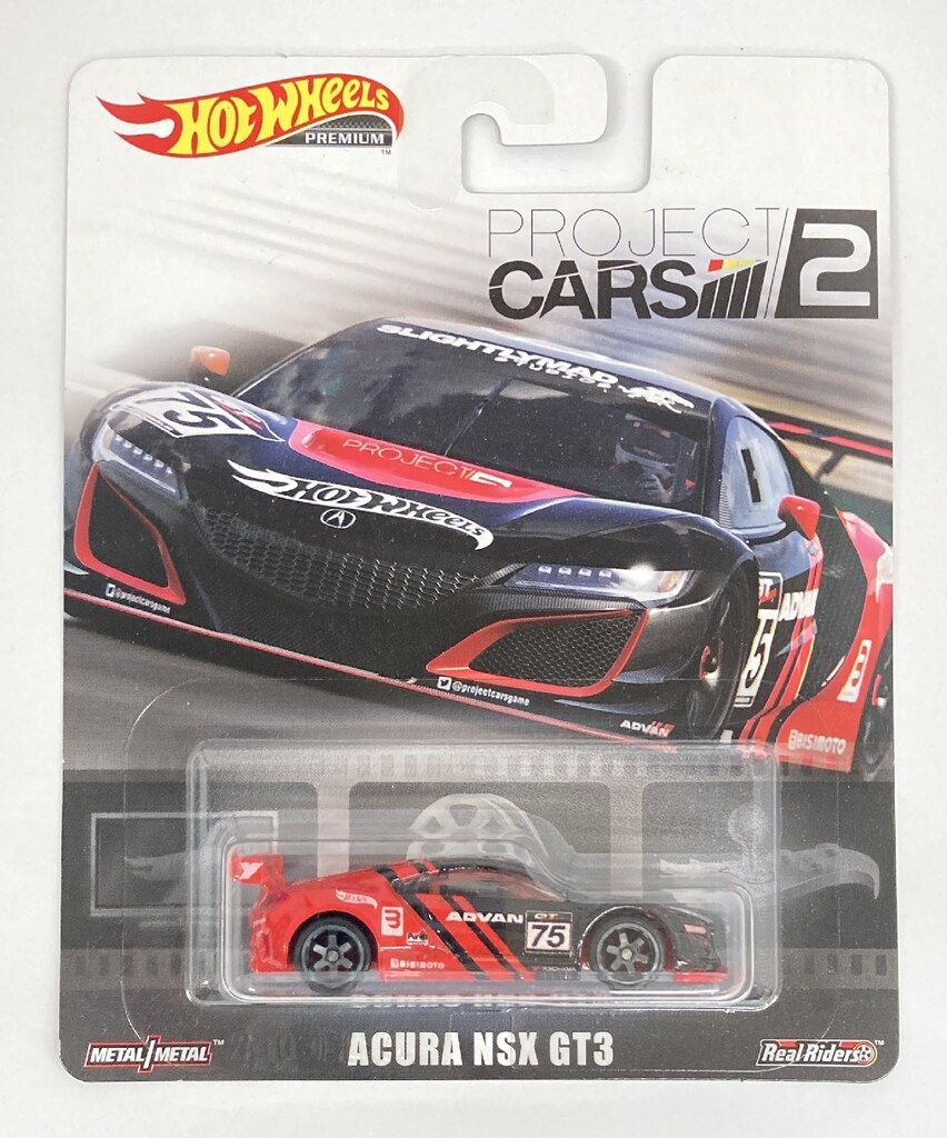 MATTEL HOTWHEELS PROJECT CARS2 ACURA NSX GT3 FLD22
