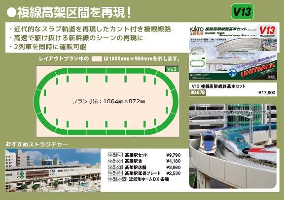 KATO 20-872 V13 複線高架線路基本セット - メルカリ