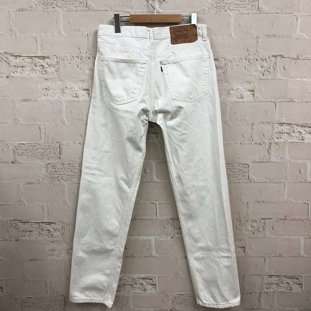 90s USA製LEVI'S501ホワイトデニムパンツW34ヴィンテージジーンズ 古着 90s USA製 Levi's 505-2652 オフホワイト カラー デニム