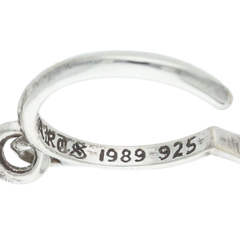クロムハーツ TINY CH CROSSタイニーCHクロスフープ シルバーピアス Chrome Hearts - クロムハーツ TINY CH CROSS/タイニーCHクロス