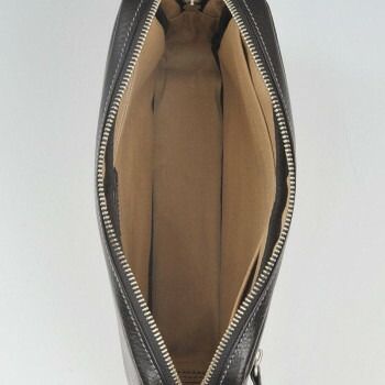 工房 牛革手作りメンズポーチ ブラック B1103-300B 5517-264