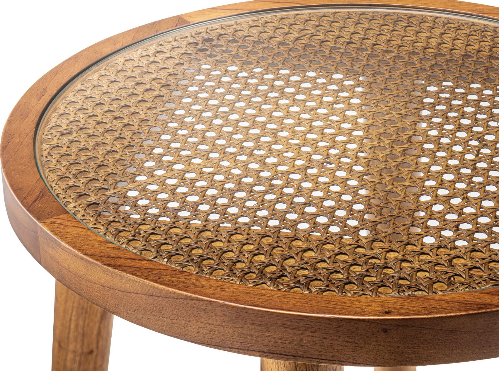 ラウンドテーブル/コーヒーテーブル/ガラス/3段/レトロポップ/スペース