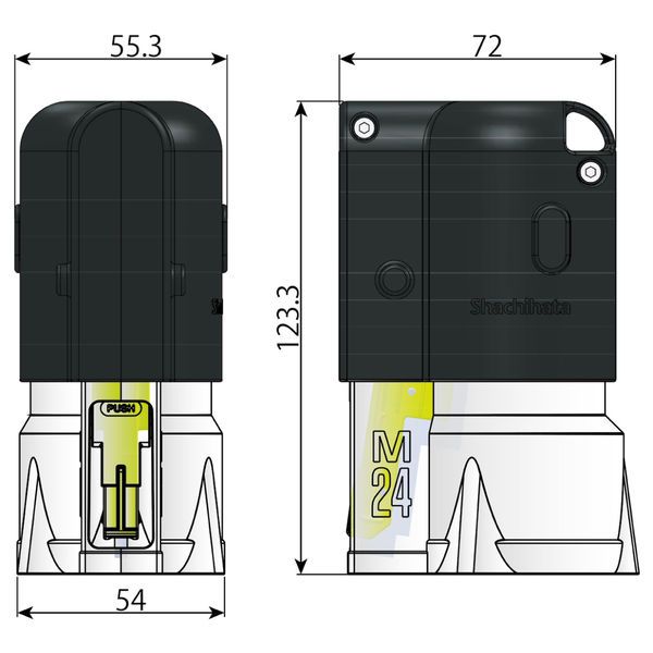 シヤチハタ ボルトラインN 本体 M24用 74334 XBL-M24N 1点