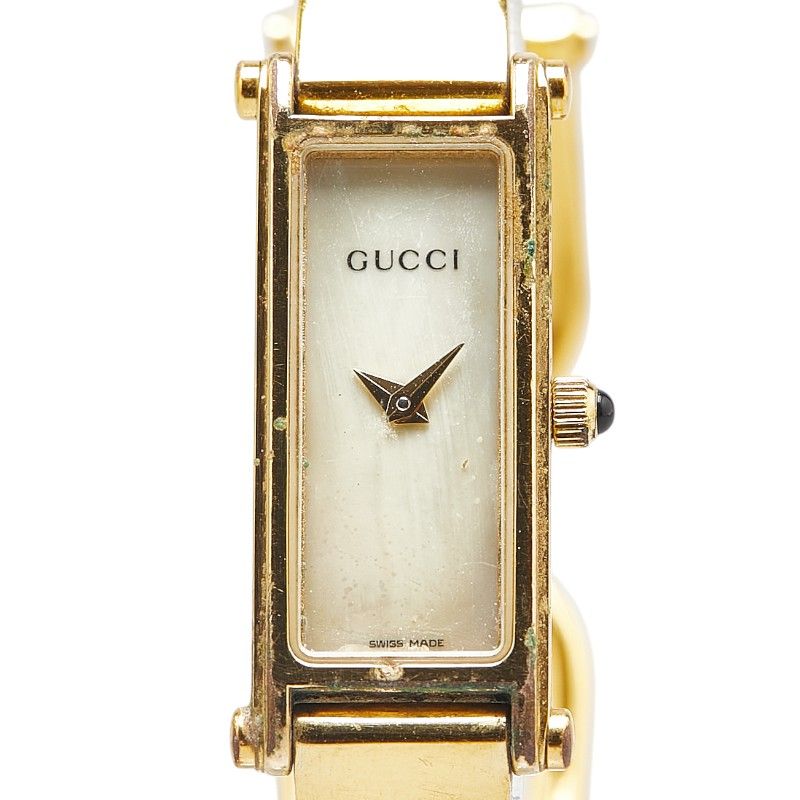 グッチ 腕時計 バングルウォッチ 1500L ゴールド ステンレススチール レディース GUCCI 1-0189850