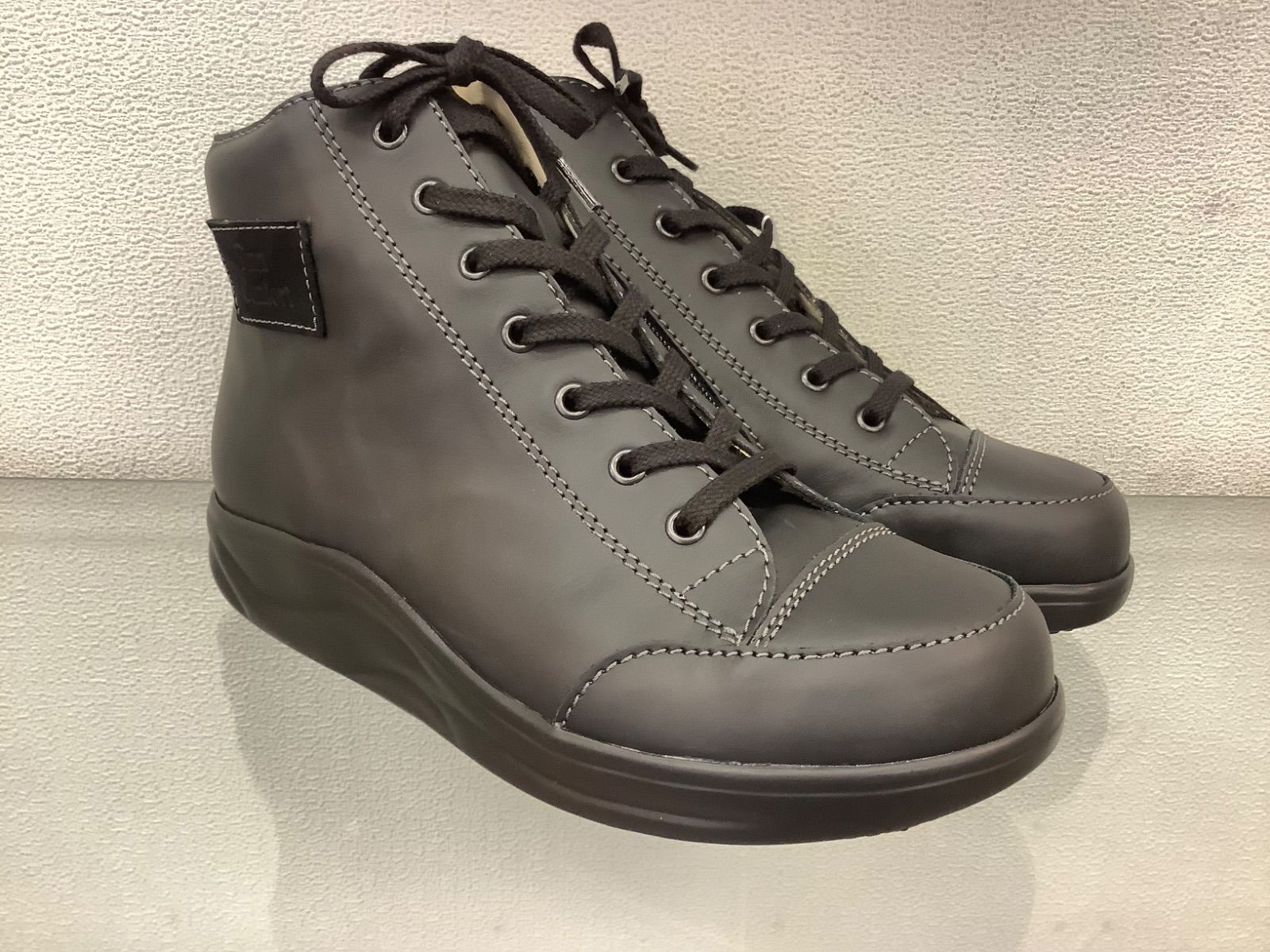 レディースコンフォートシューズフィンコンフォートHOLTEN2991マットブラック ブラックヌバック4