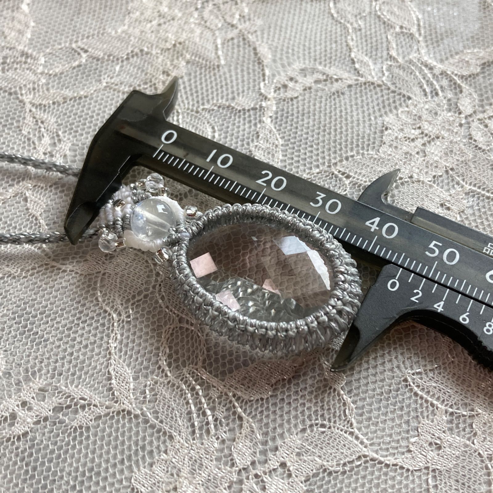 クリスタルクォーツ マクラメネックレス